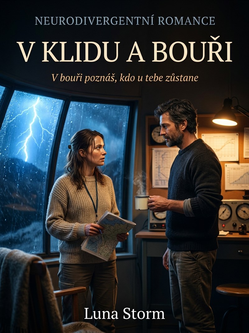 Obálka knihy V klidu a bouři, neurodivergentní romance od Luny Storm